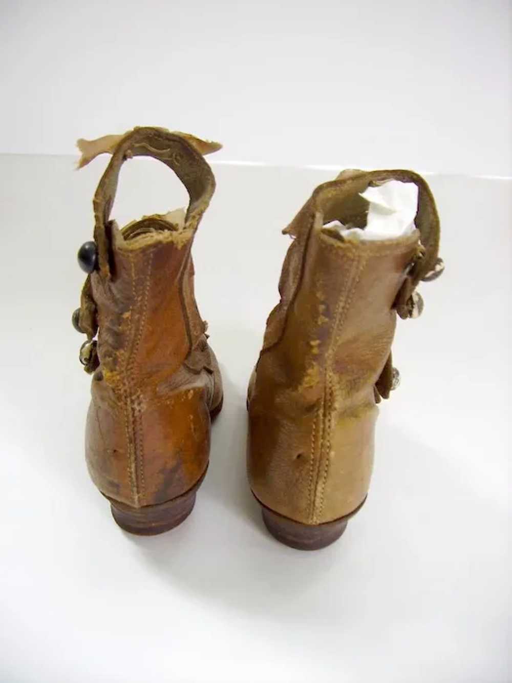 Antique Victorian Childs/Doll High Top Straps But… - image 4