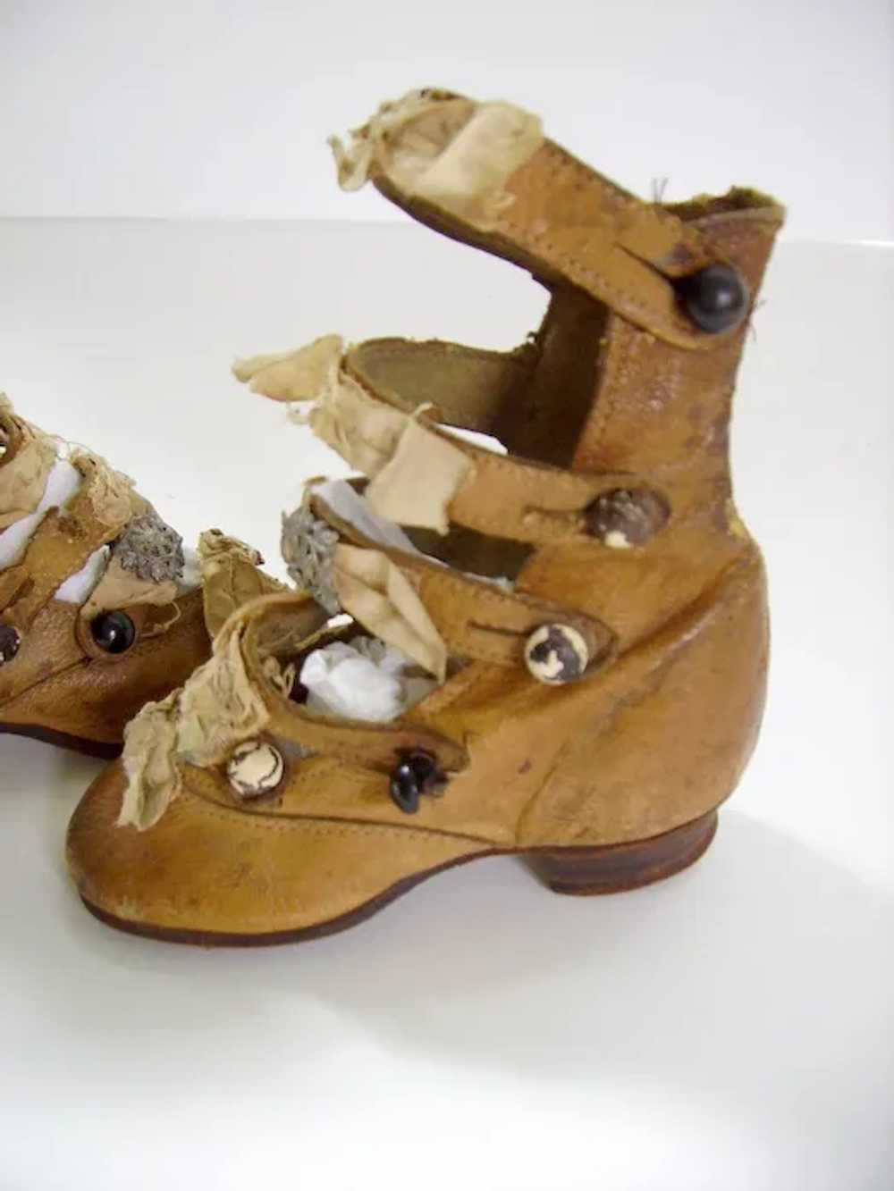 Antique Victorian Childs/Doll High Top Straps But… - image 7