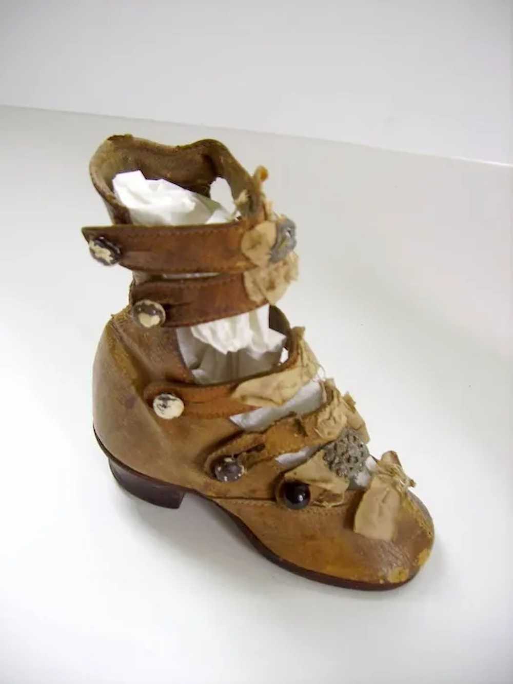 Antique Victorian Childs/Doll High Top Straps But… - image 8