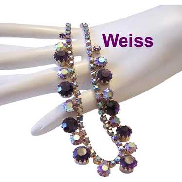 WEISS Sparkling Purple Rhinestones TENNIS / Line … - image 1