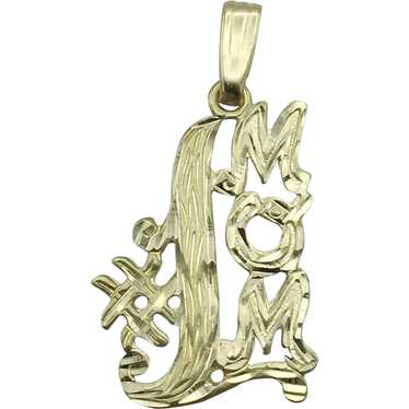 14K "#1 Mom" Pendant