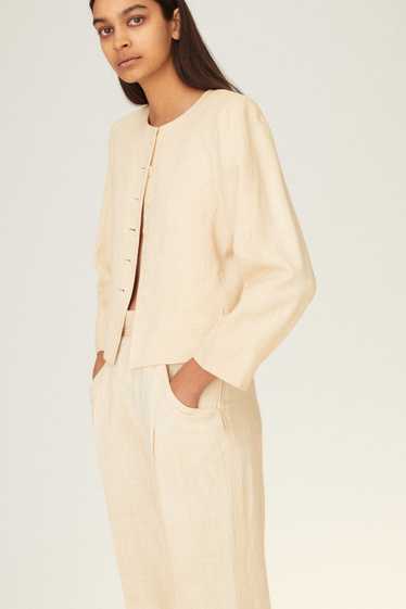 YSL Cream Linen Coat - image 1