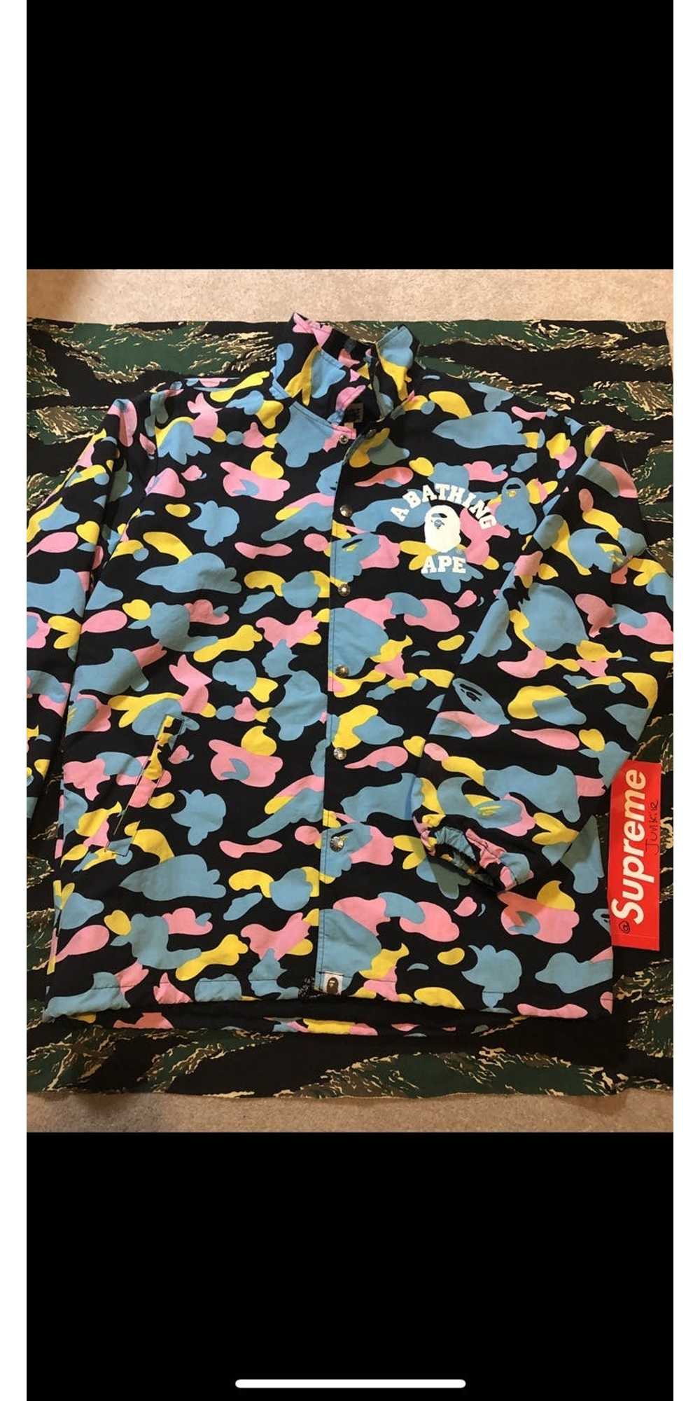 Bape Bape cotton candy coach jacket - image 1