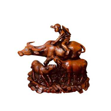 Japanese Brand Chinese hand-carved boy riding buff