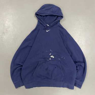 Vintage Nike Center Swoosh Yankees Womens Blue Hoodie Size Medium Long  Sleeve