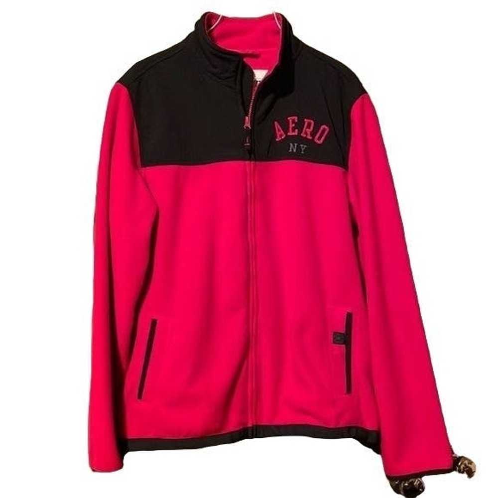 Aeropostale Aeropostale red fleece jacket with bl… - image 1