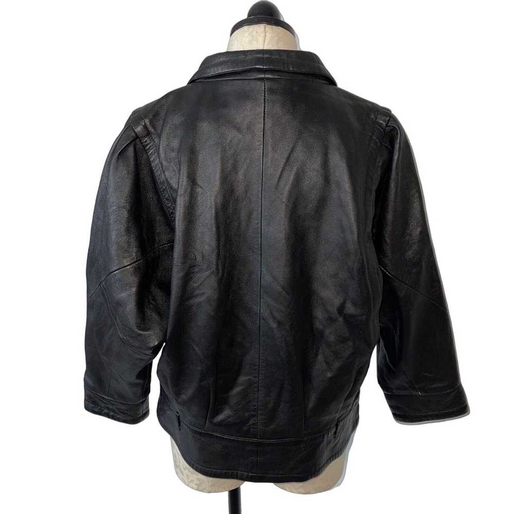 Vintage Vintage 1980s Womens Leather Moto Jacket … - image 8