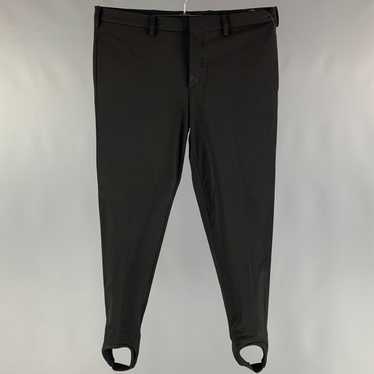 Prada Black Nylon Blend Jodhpurs Dress Pants - image 1