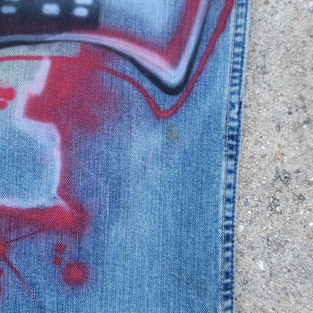 Old Navy Custom Spray Painted Denim Jeans BELL Be… - image 3