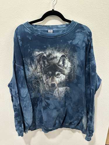 Animal Tee × Streetwear × Vintage Tie-dye wolf lon