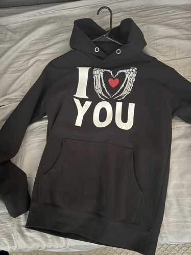 Streetwear bedazzled ily hoodie