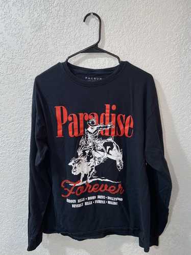 Pacsun Black Paradise Graphic Long Sleeve T Shirt