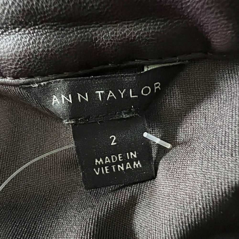 Ann Taylor Ann Taylor Faux Vegan Leather Button F… - image 2