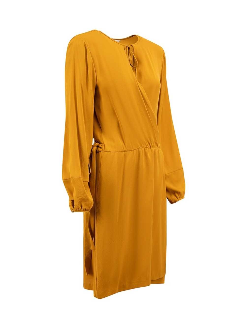 Diane von Furstenberg Camel Round Neck Wrap Dress - image 2