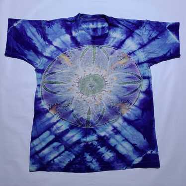 The Nest Vintage Single Stitch Grateful Dead Blue and Purple Tie-Dye T-Shirt (L/XL)