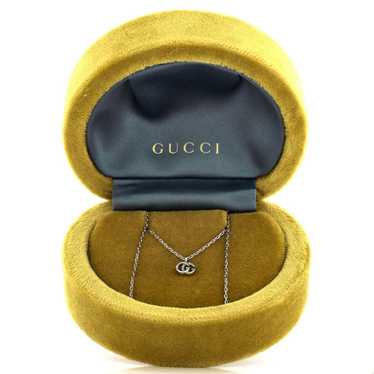 Gucci GG Running Necklace 18K White Gold with Dia… - image 1