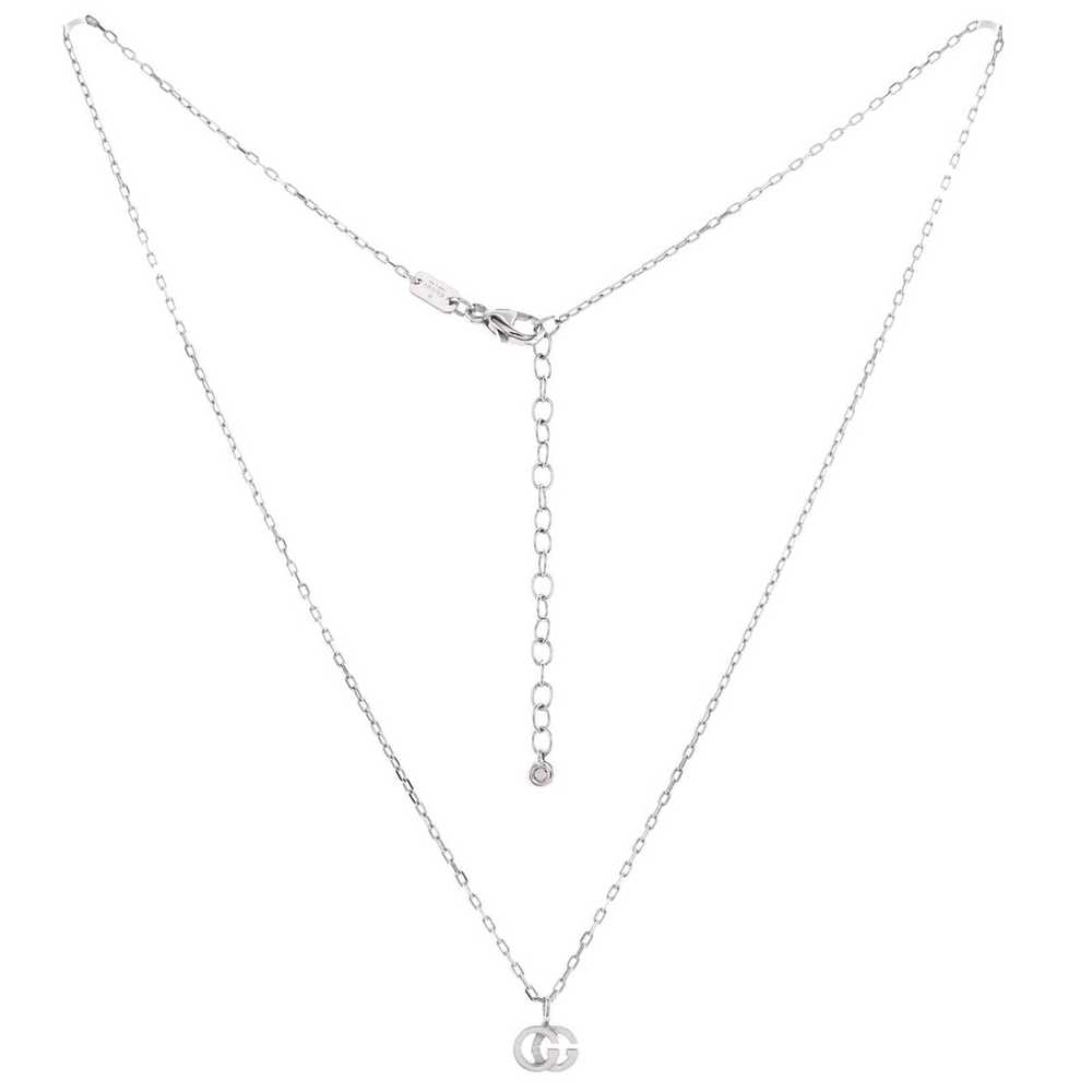 Gucci GG Running Necklace 18K White Gold with Dia… - image 2