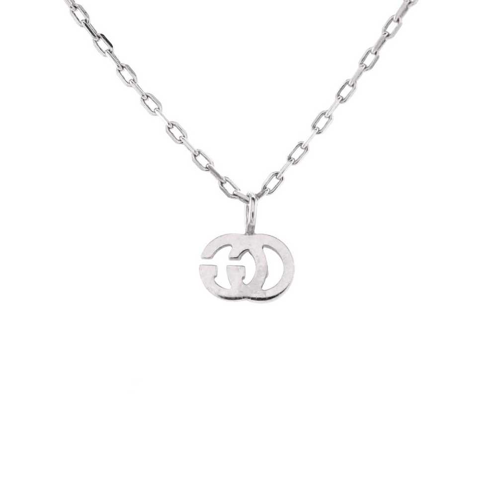 Gucci GG Running Necklace 18K White Gold with Dia… - image 3