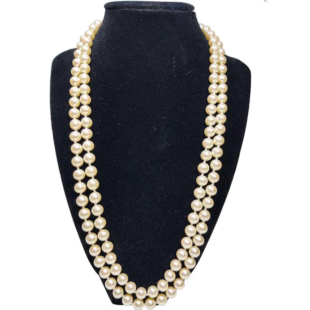 Marvella Double Strand Imitation Pearl Necklace N… - image 1