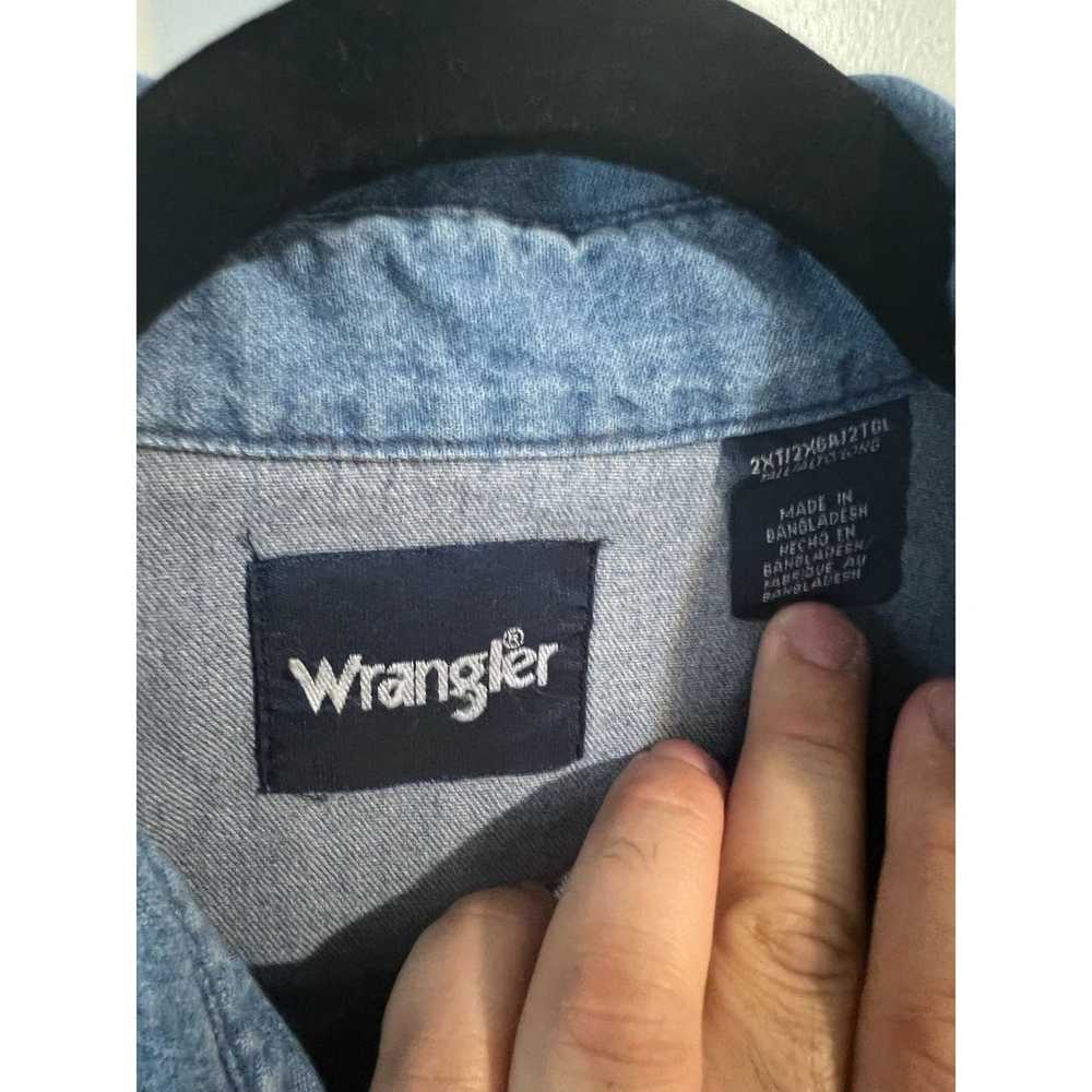 Wrangler Vintage Wrangler Denim Pearl Snap Button… - image 6