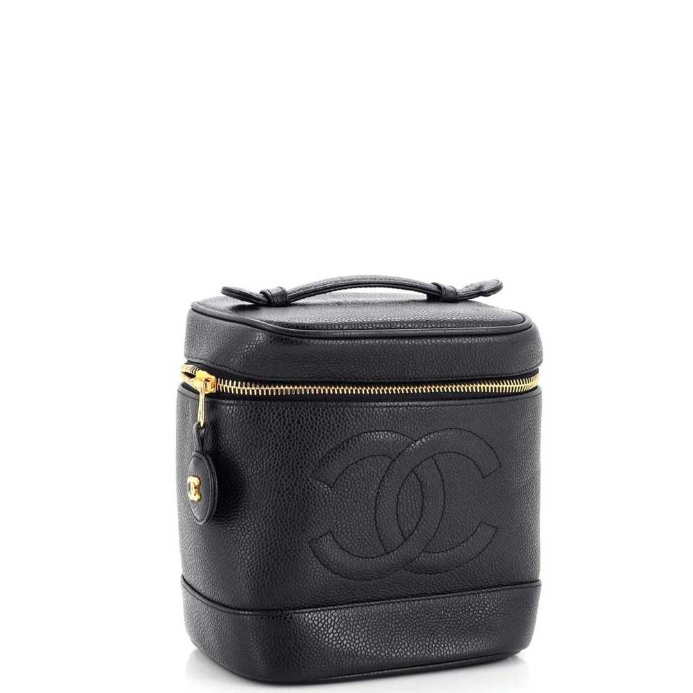 Chanel Vintage Timeless Cosmetic Case Caviar Tall - image 2