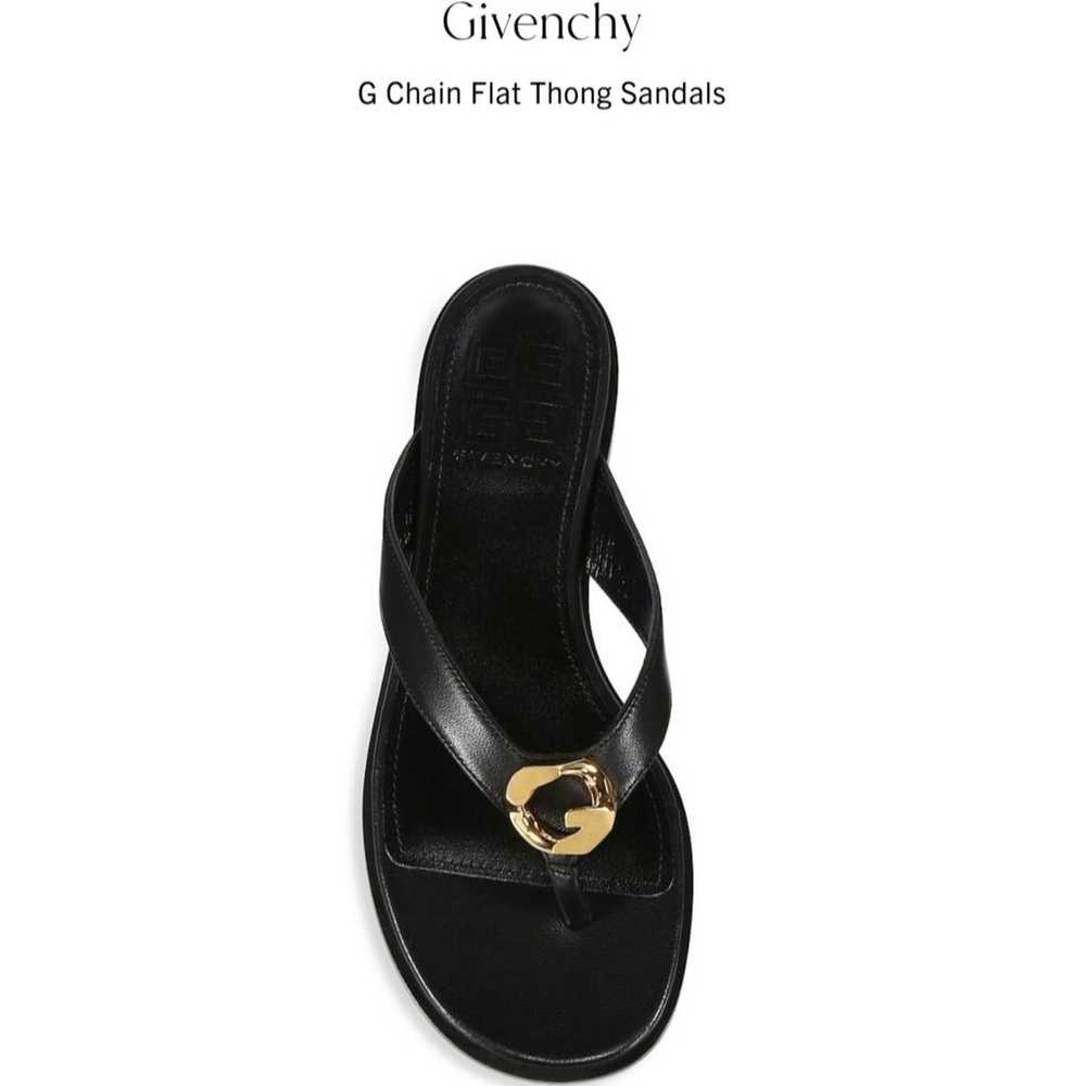 Givenchy Leather flip flops - image 3