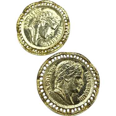 Vintage Napoleon Coin Earrings