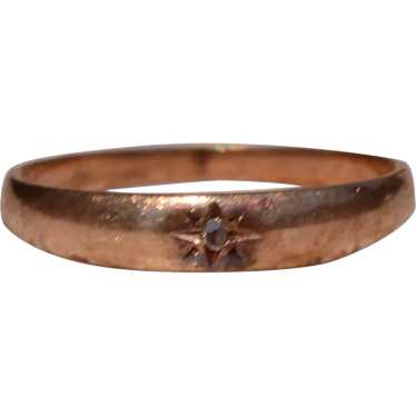 Antique Childs Diamond Ring in Rose Gold