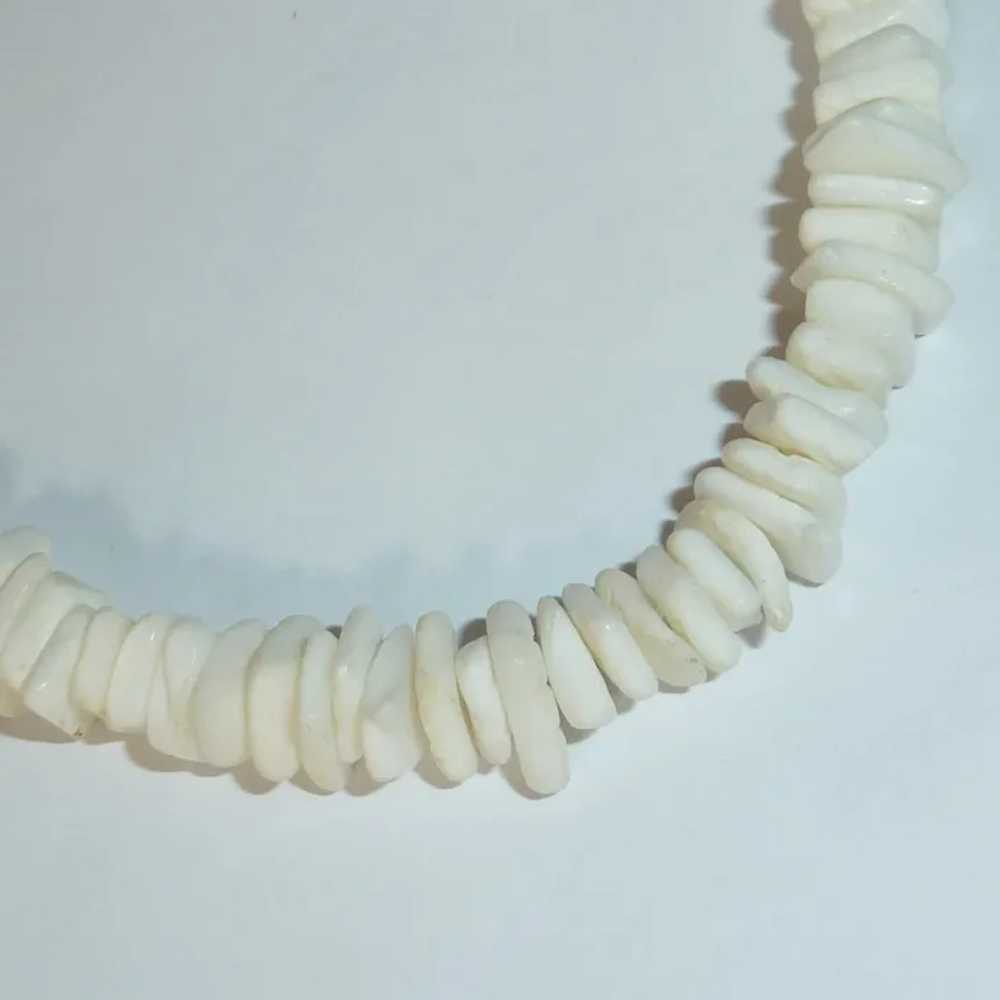 Large White Heishi Shell Bracelet - image 2