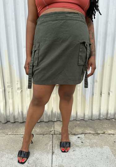 Pretty Little Thing Muted Army Green Cargo Mini Sk