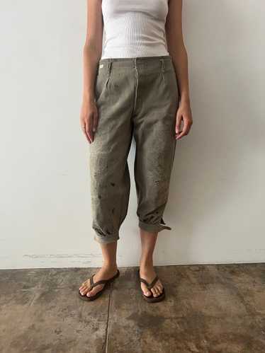 40s/50s Japanese Cotton Twill Work Pants - image 1