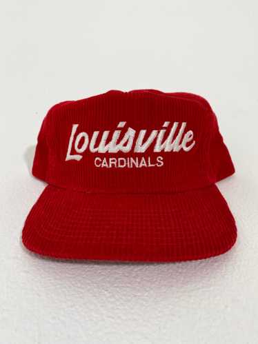Vintage NCAA - Louisville Cardinals Embroidered Corduroy Snapback Hat 1990s OSFA