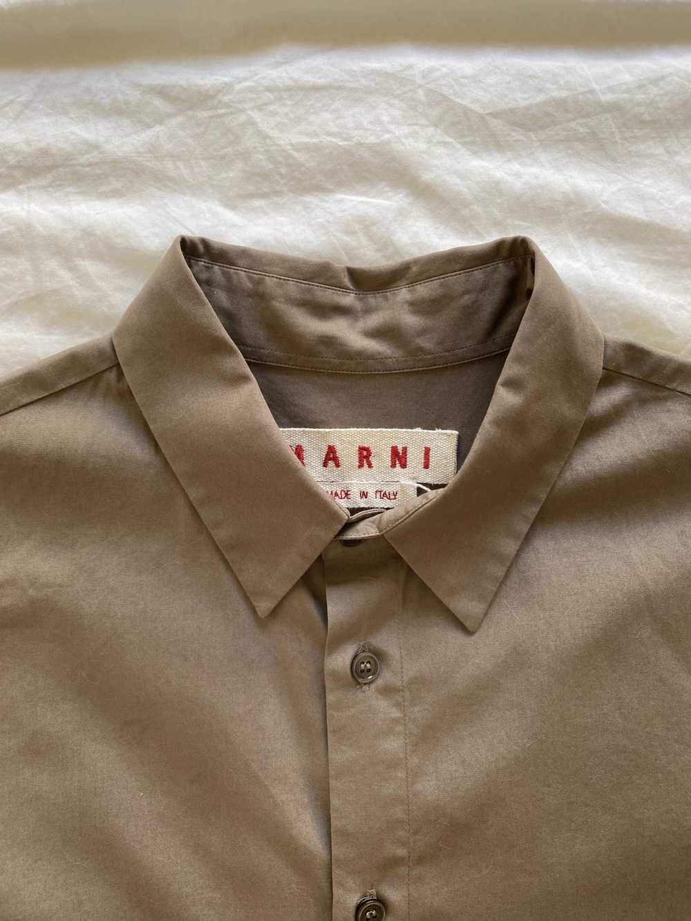 Marni Brown Fitted Dress Shirt - image 2