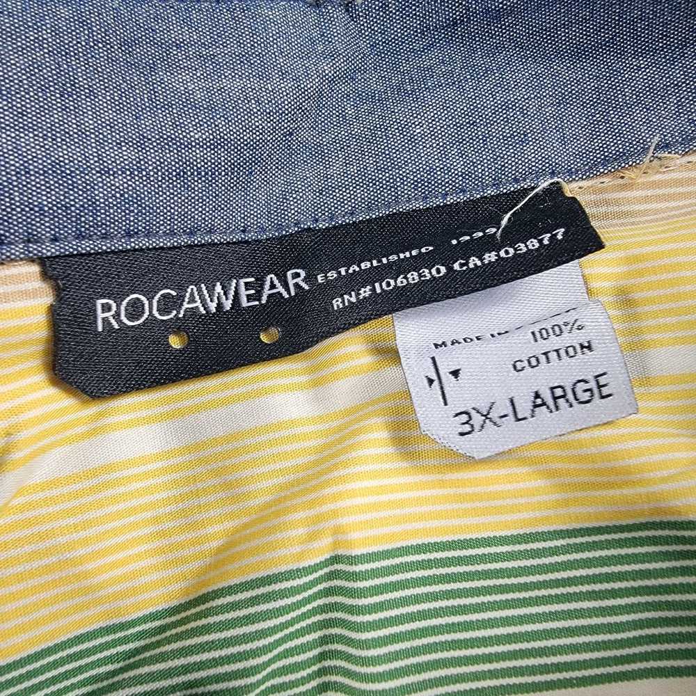 Rocawear Rocawear Mens 3XL XXXL Multicolor Button… - image 5