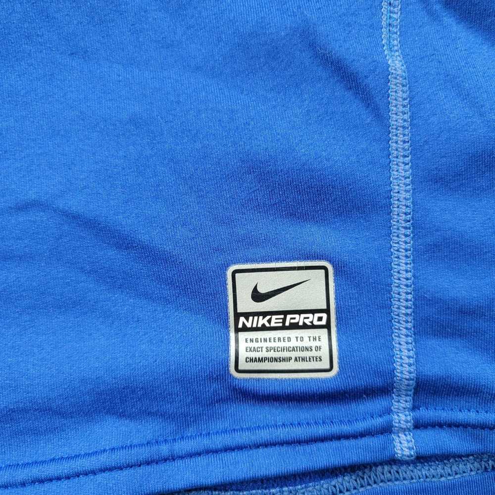 Nike Nike Pro Mens 2XL XXL Blue Fitted Shirt Turt… - image 4