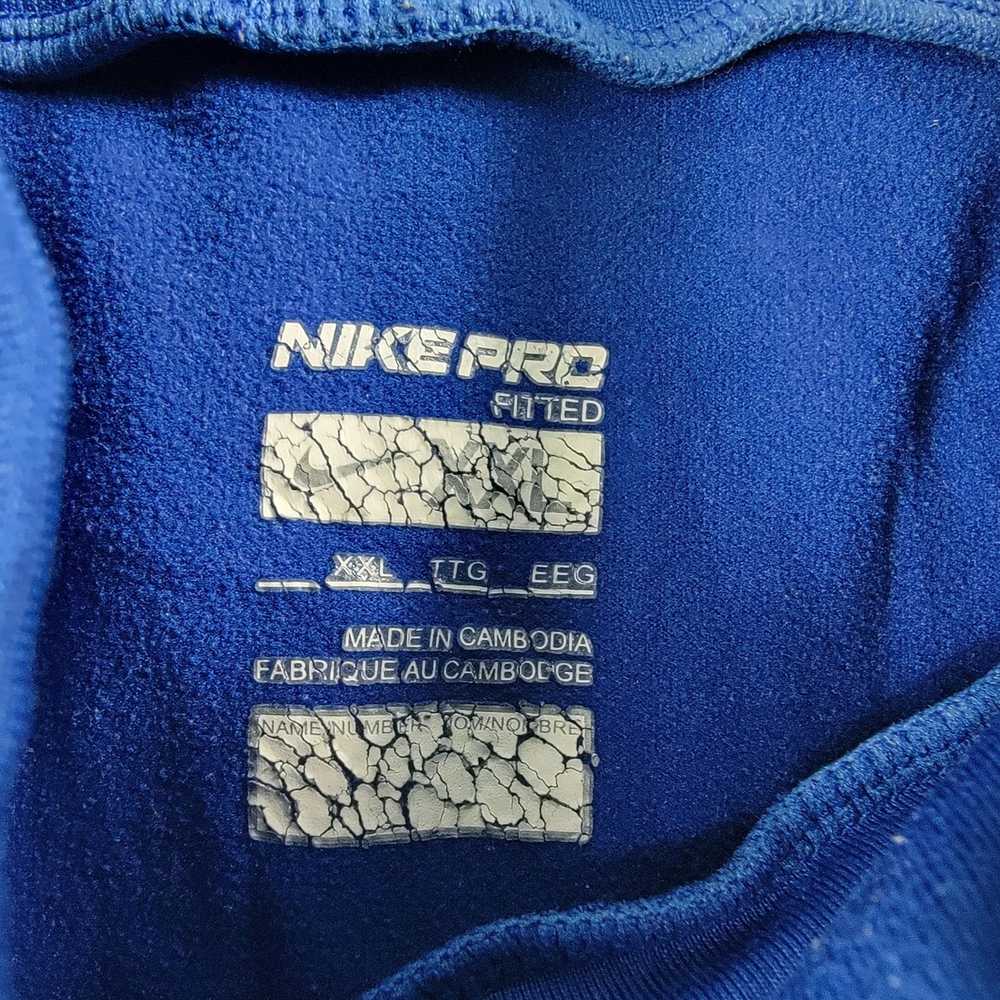 Nike Nike Pro Mens 2XL XXL Blue Fitted Shirt Turt… - image 5