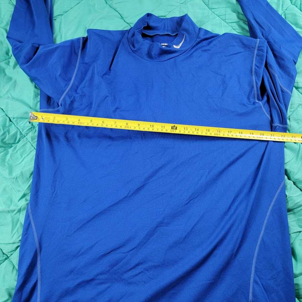 Nike Nike Pro Mens 2XL XXL Blue Fitted Shirt Turt… - image 7