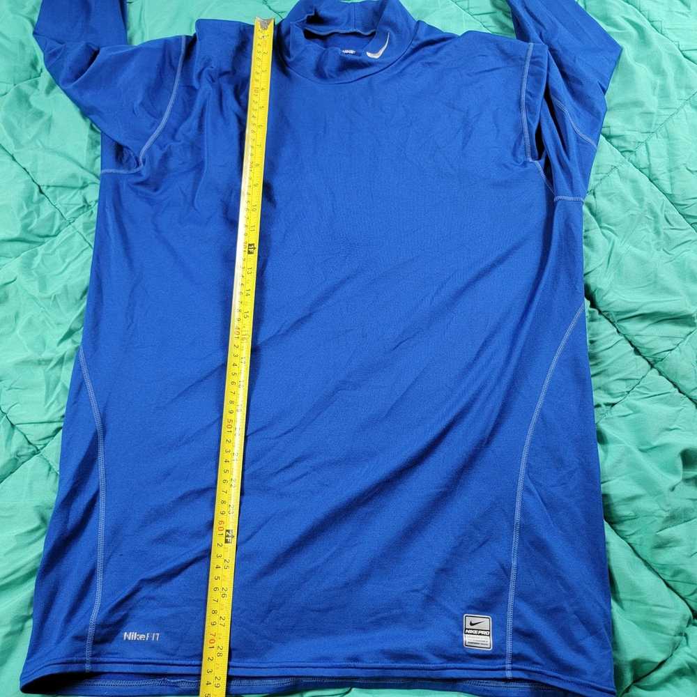 Nike Nike Pro Mens 2XL XXL Blue Fitted Shirt Turt… - image 9