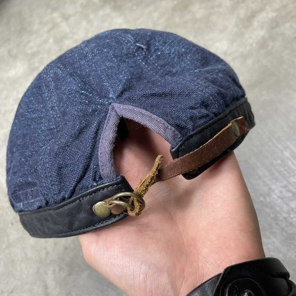 Kapital Kapital Denim x Leather cap - image 2