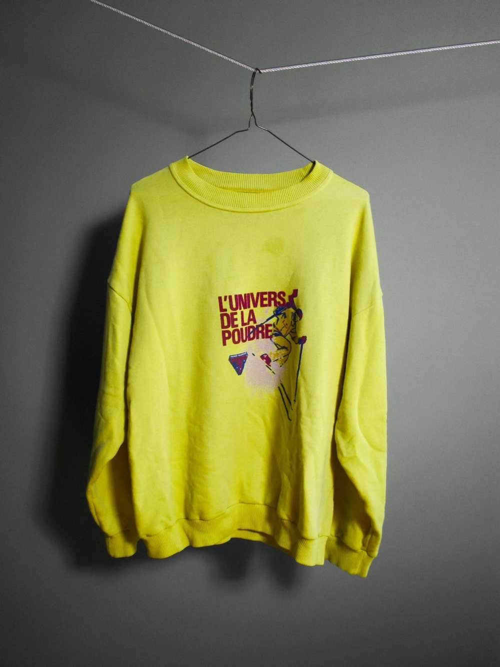 Vintage Neon Yellow Ski Sweatshirt - image 1