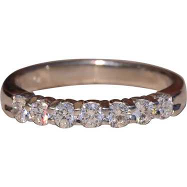 Platinum and Natural Diamond Stackable Band