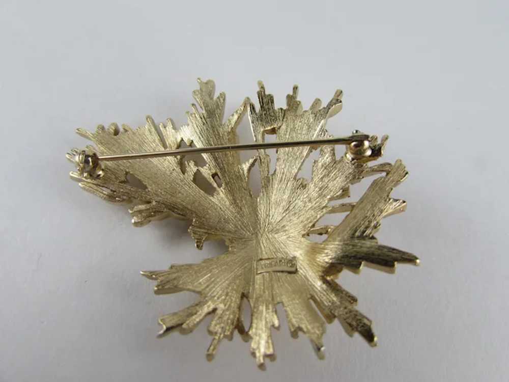 Crown Trifari  Mid-Century Modernist Gold Tone Pin - image 7