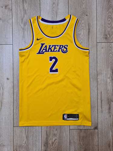 Buy the Mens Black Los Angeles Lakers Lonzo Ball #2 NBA Basketball