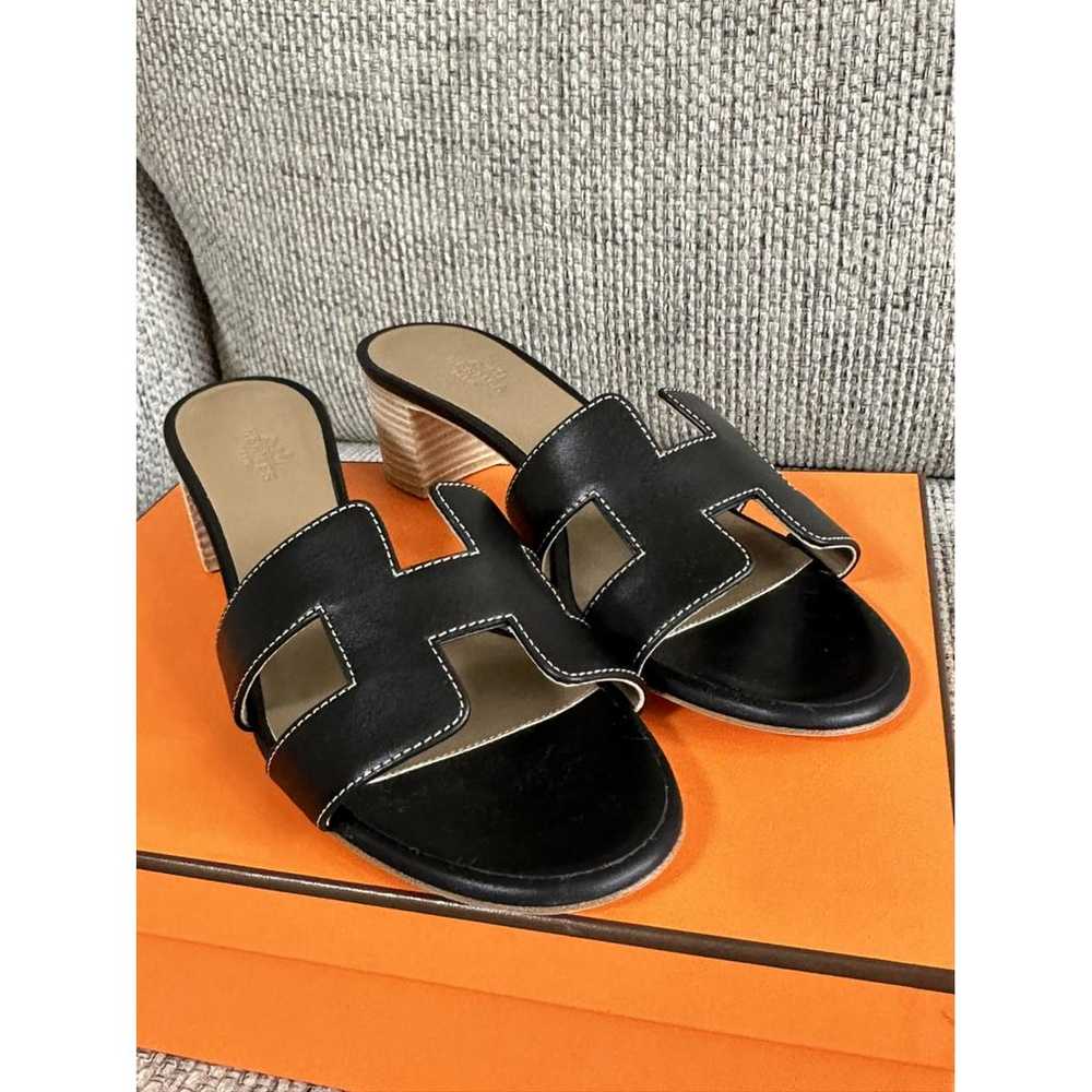 Hermès Oasis leather sandal - image 10