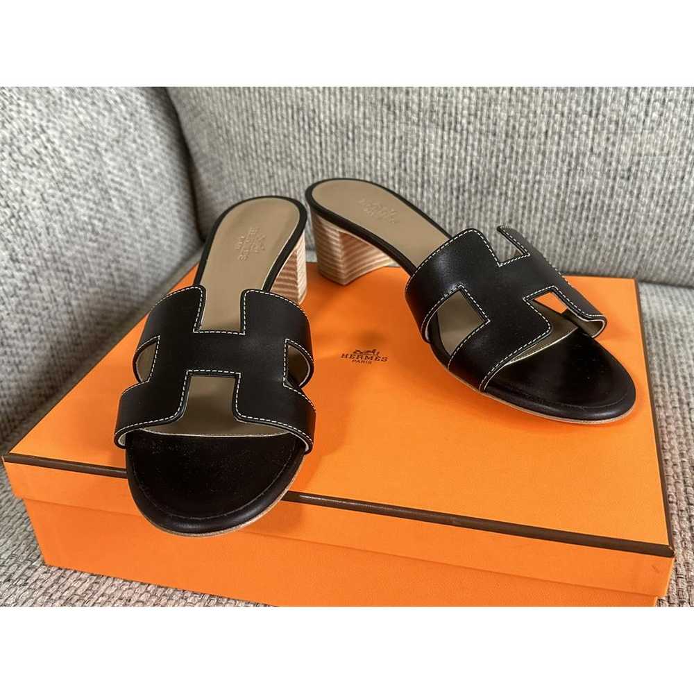 Hermès Oasis leather sandal - image 2