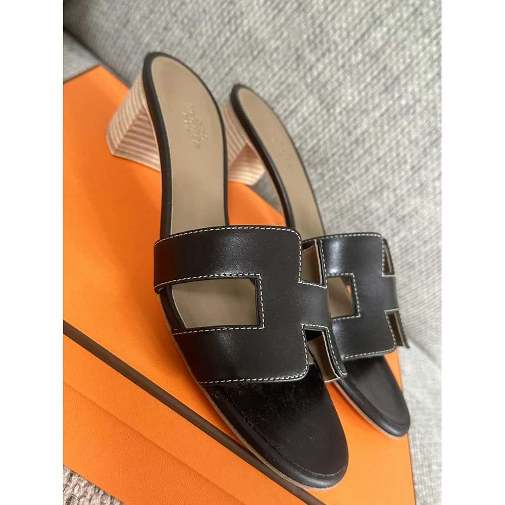 Hermès Oasis leather sandal - image 3