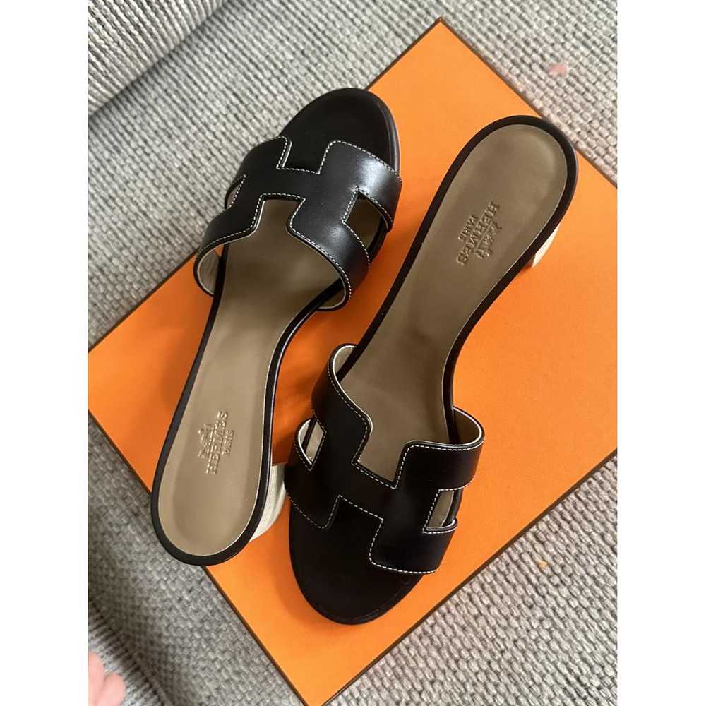 Hermès Oasis leather sandal - image 4