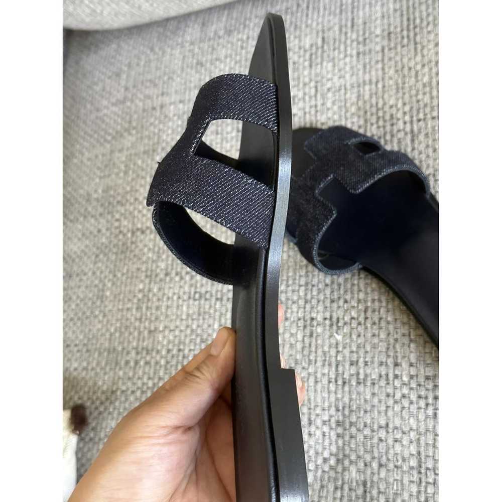 Hermès Oran cloth sandal - image 7