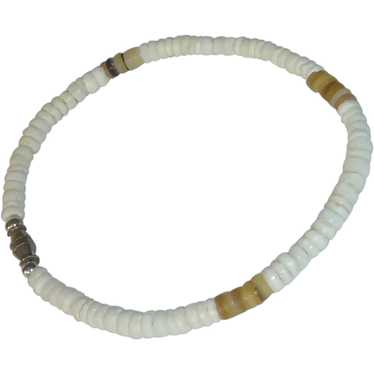 Large White Heishi Shell Bracelet