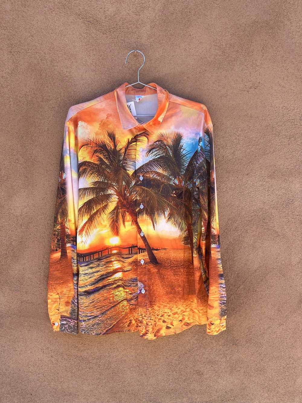 All Around Print Palm Trees at the Beach Shirt - image 1